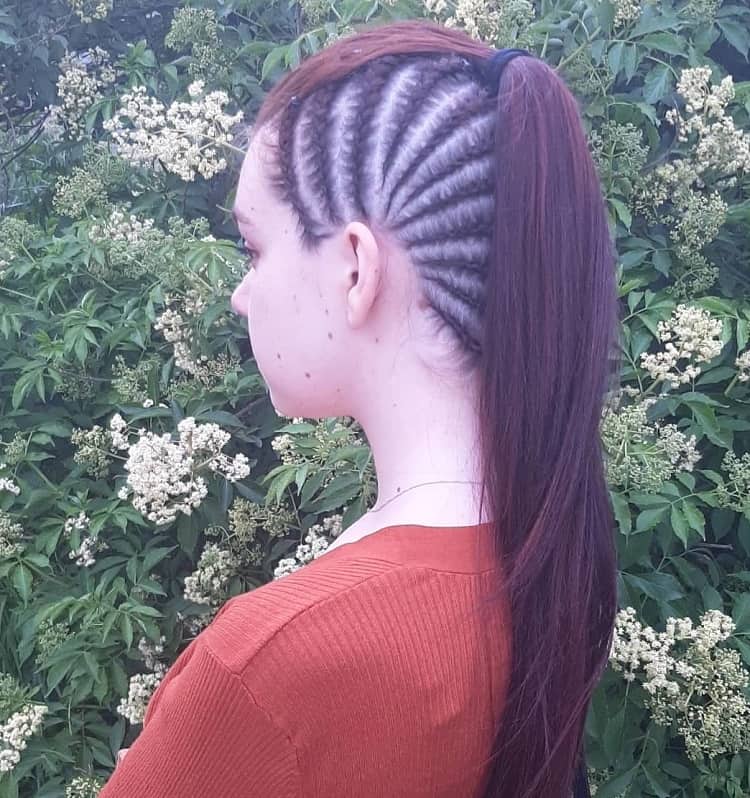 cornrow for women with round face 