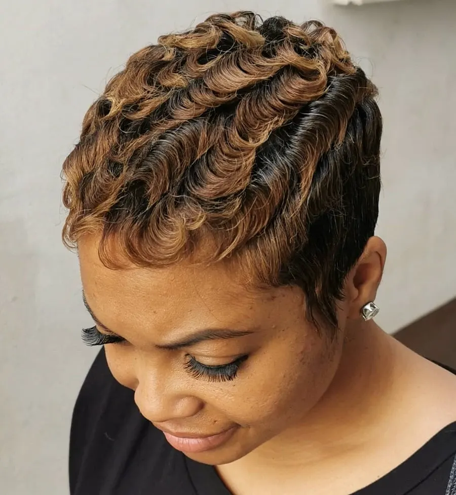 hairstyle for short relaxed black hair