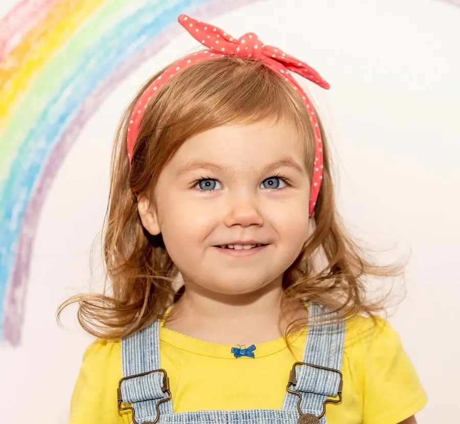 hairstyle with headband for 2 years old girls