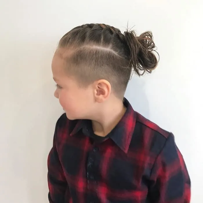 braided man bun for 9 year old boy 