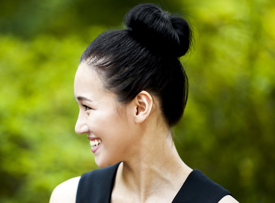 bun hairstyle for asian women 