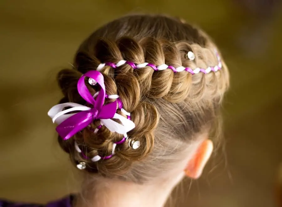updo hairstyle for baby girls