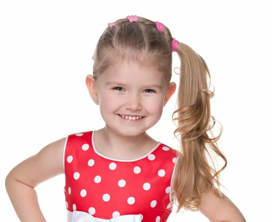 side ponytail for baby girls