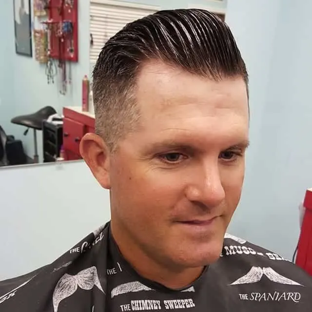 pompadour for men with balding crown