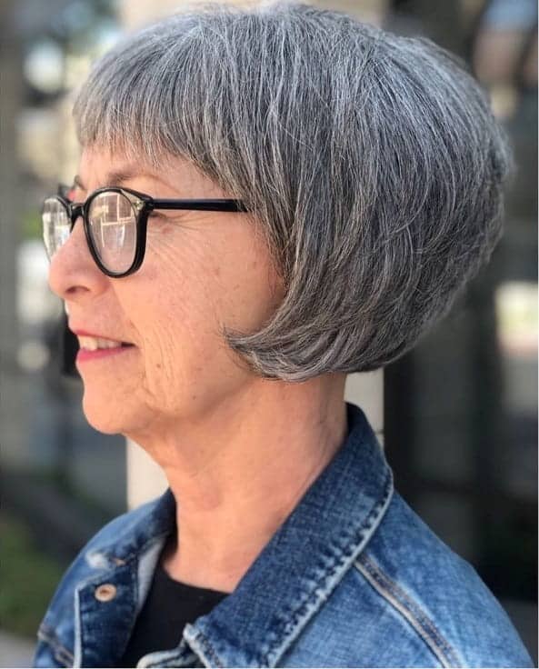 grey bob hairstyles for women over 60