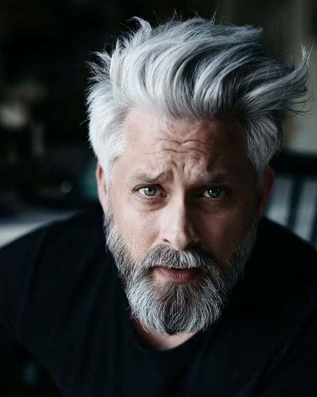 quiff for men over 60 with grey hair