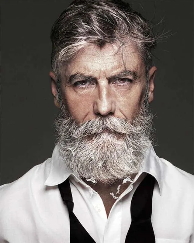 messy grey hair for men over 60