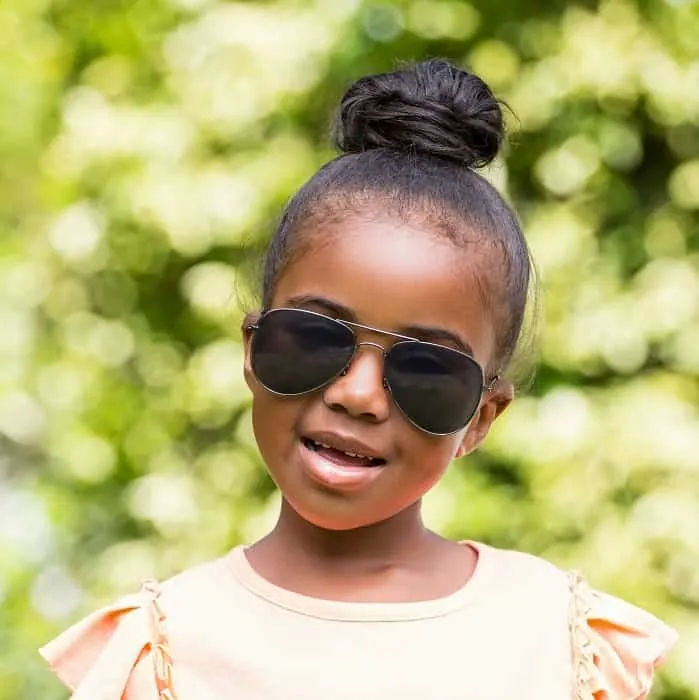 bun hairstyle for little black girl