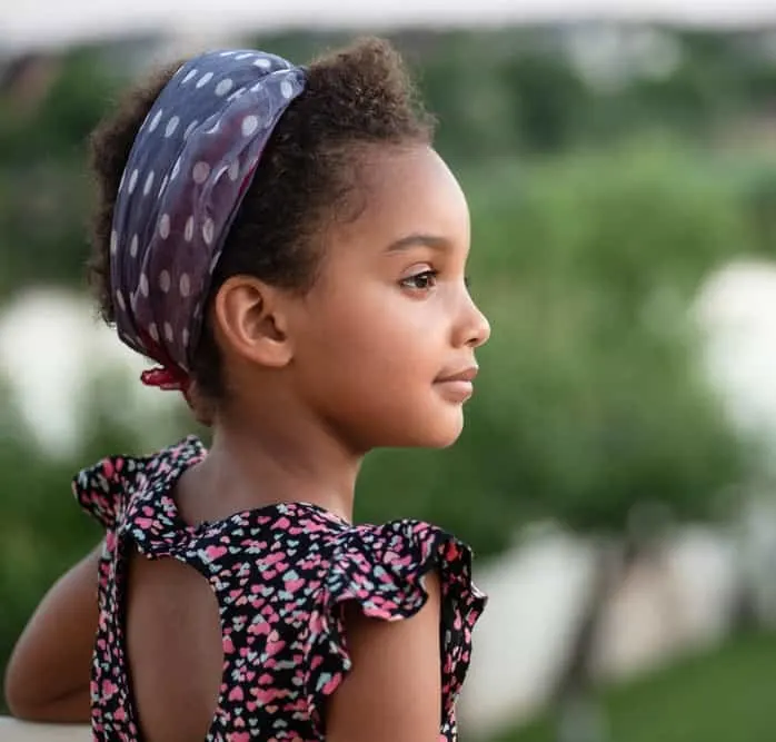 bandana hairstyle for little black girl 