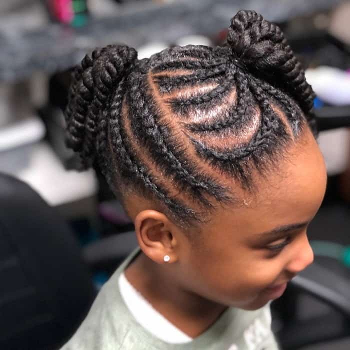 braided pigtails for little black girl