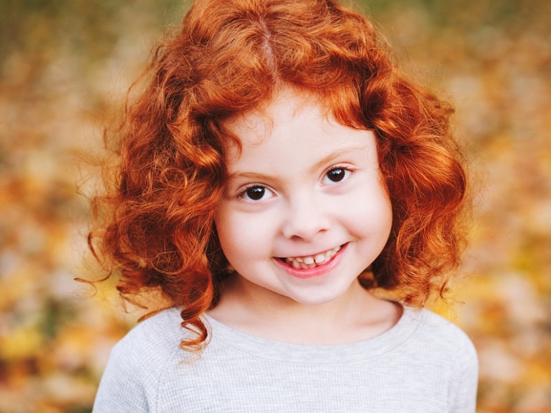 little girl with red hair