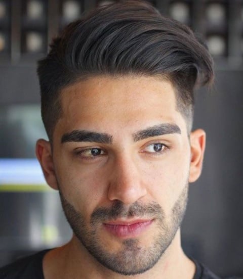 men's undercut hairstyle with long face