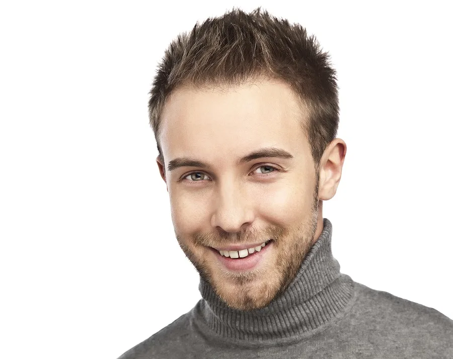 spiky hair for man with balding crown