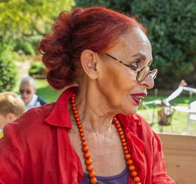 older women with fine red hair