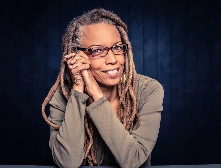 dreadlocks for older women with glasses