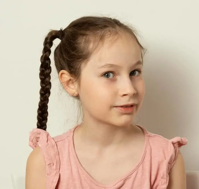 braided ponytail for school girl 