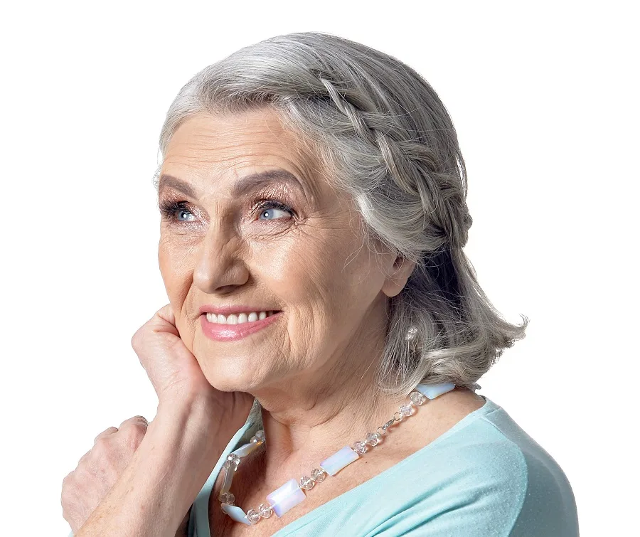 braided hairstyle for women over 70