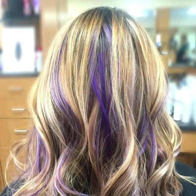 peekaboo lavender highlights for women