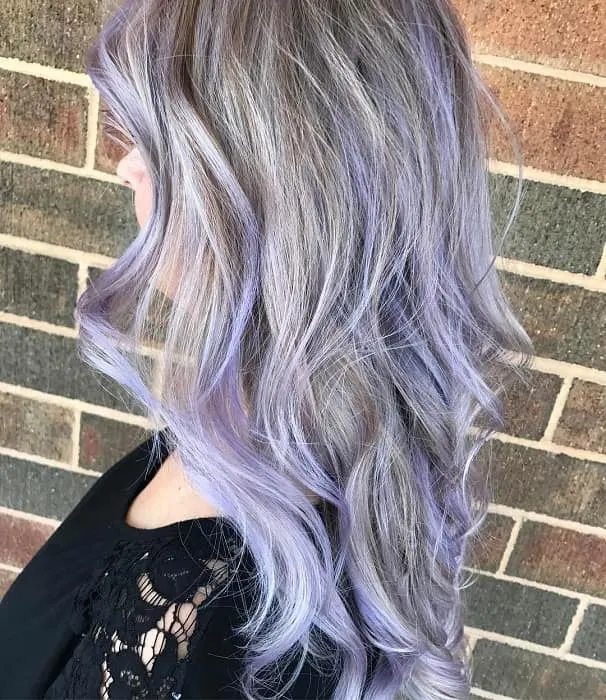 peekaboo lavender highlights for women