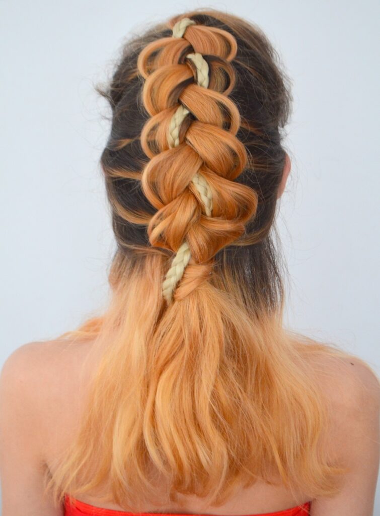half up braided hairstyle for summer