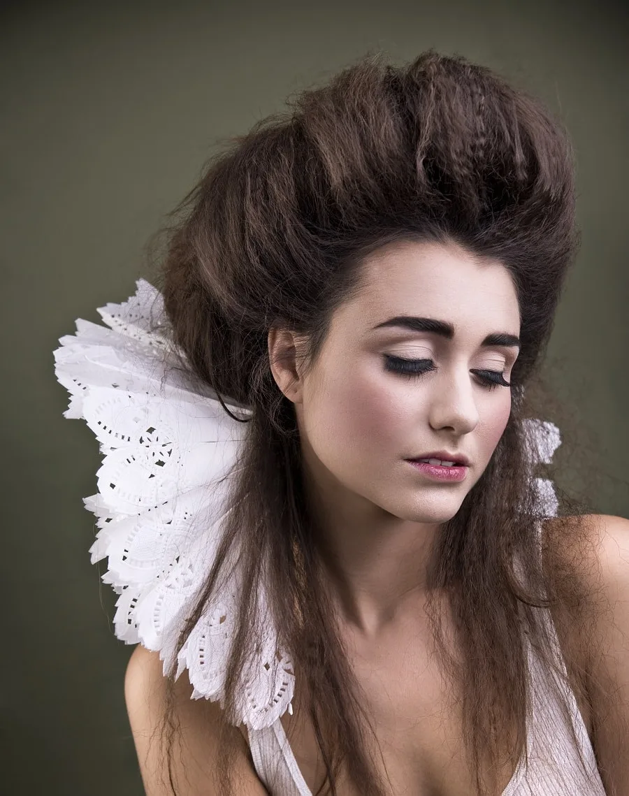 half up edwardian hairstyle