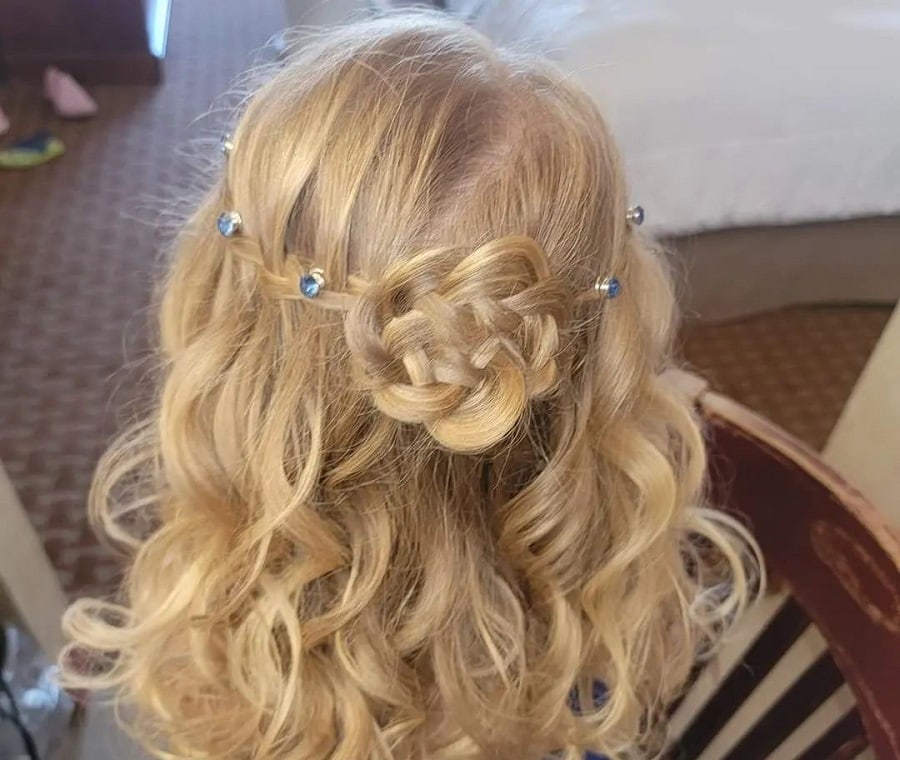 half up hairstyle for flower girls