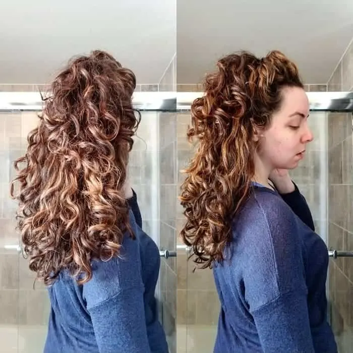 half up curly hair