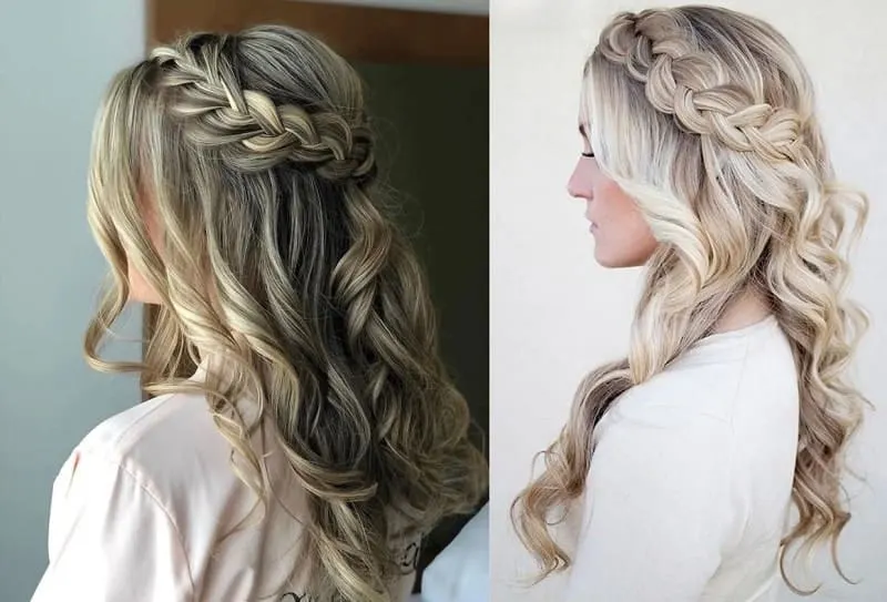 Half up Half Down Dutch Braid