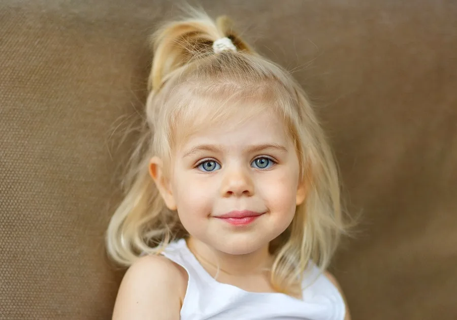 Image of Half-up, half-down hairstyle for 3-year-olds