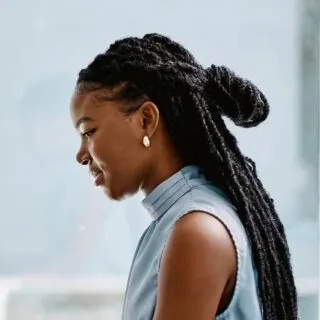 half up half down hairstyle for black hair