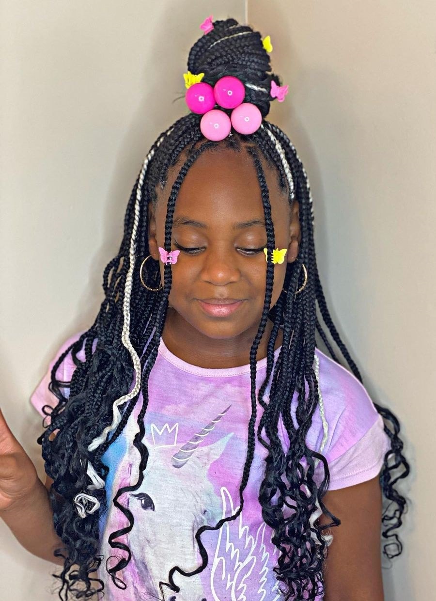 Half braids without knots for children