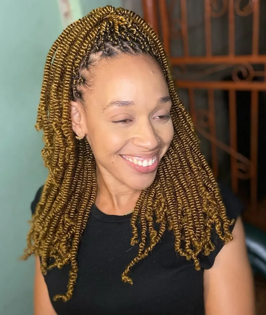 half up spring twists