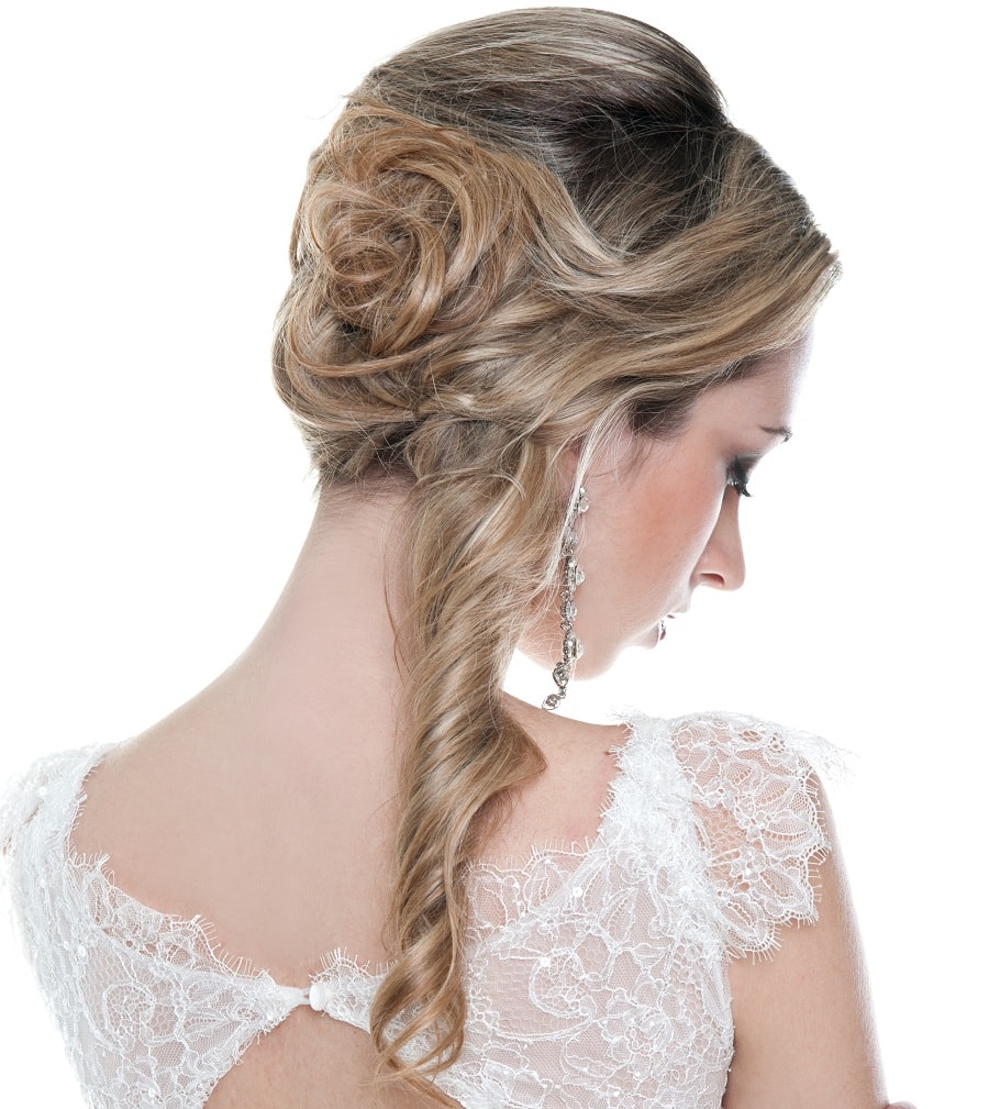 half up wedding hairstyle for thin hair