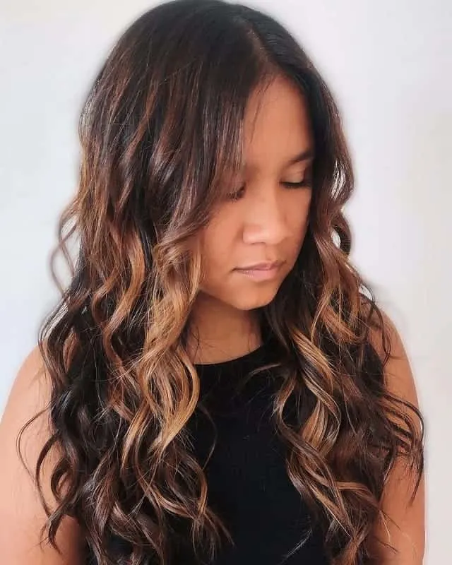 halo highlights for dark hair