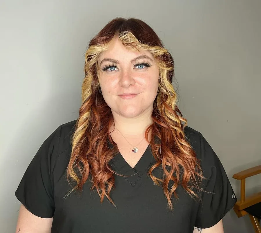 halo highlights for curly hair