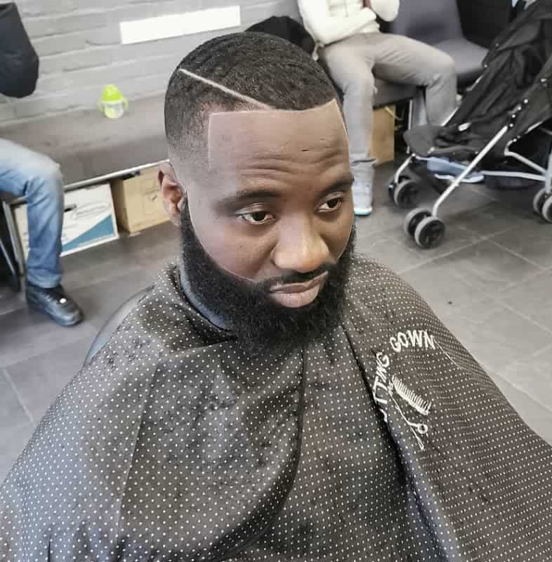 hard part haircut for black men