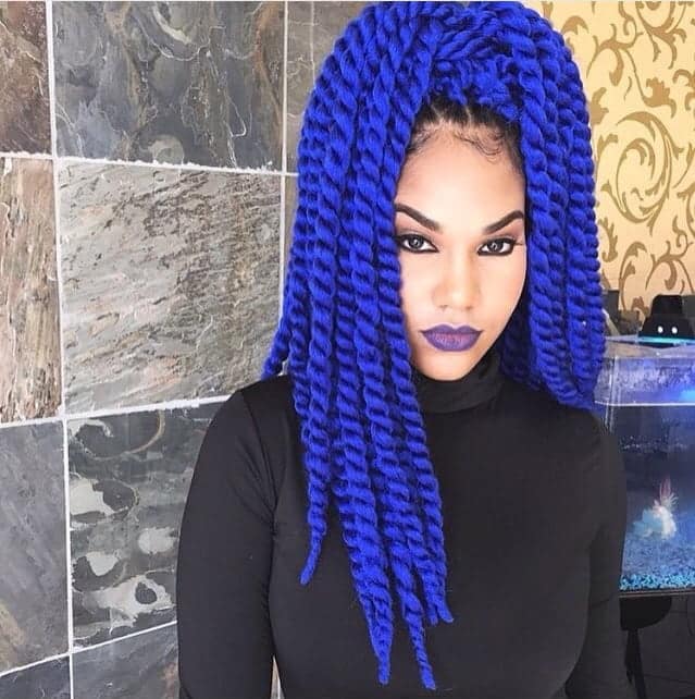 blue havana twist hairstyles