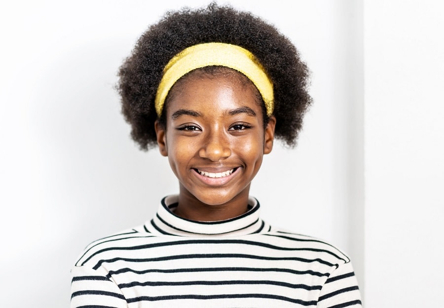 headband hairstyle for 12 year old black girl