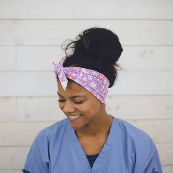 headband hairstyle for nurses