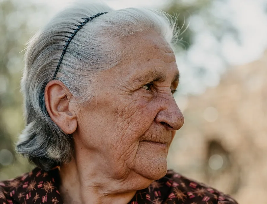 headband hairstyle for women over 80