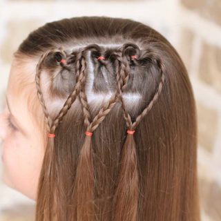 heart braids for little girls