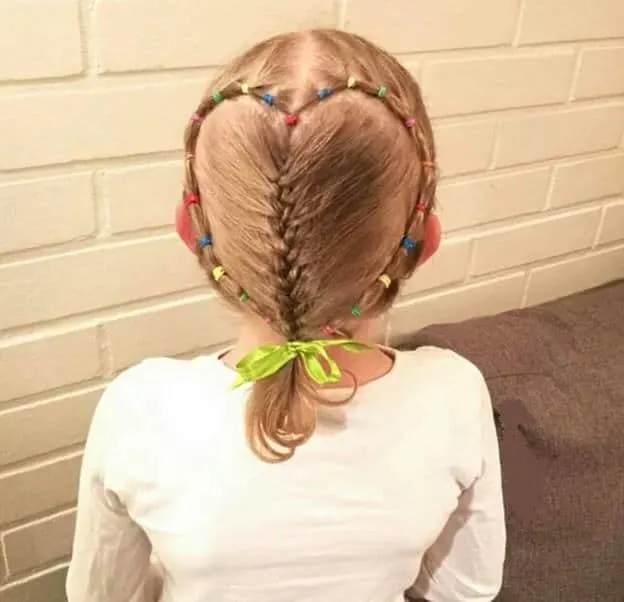 heart braids for short hair