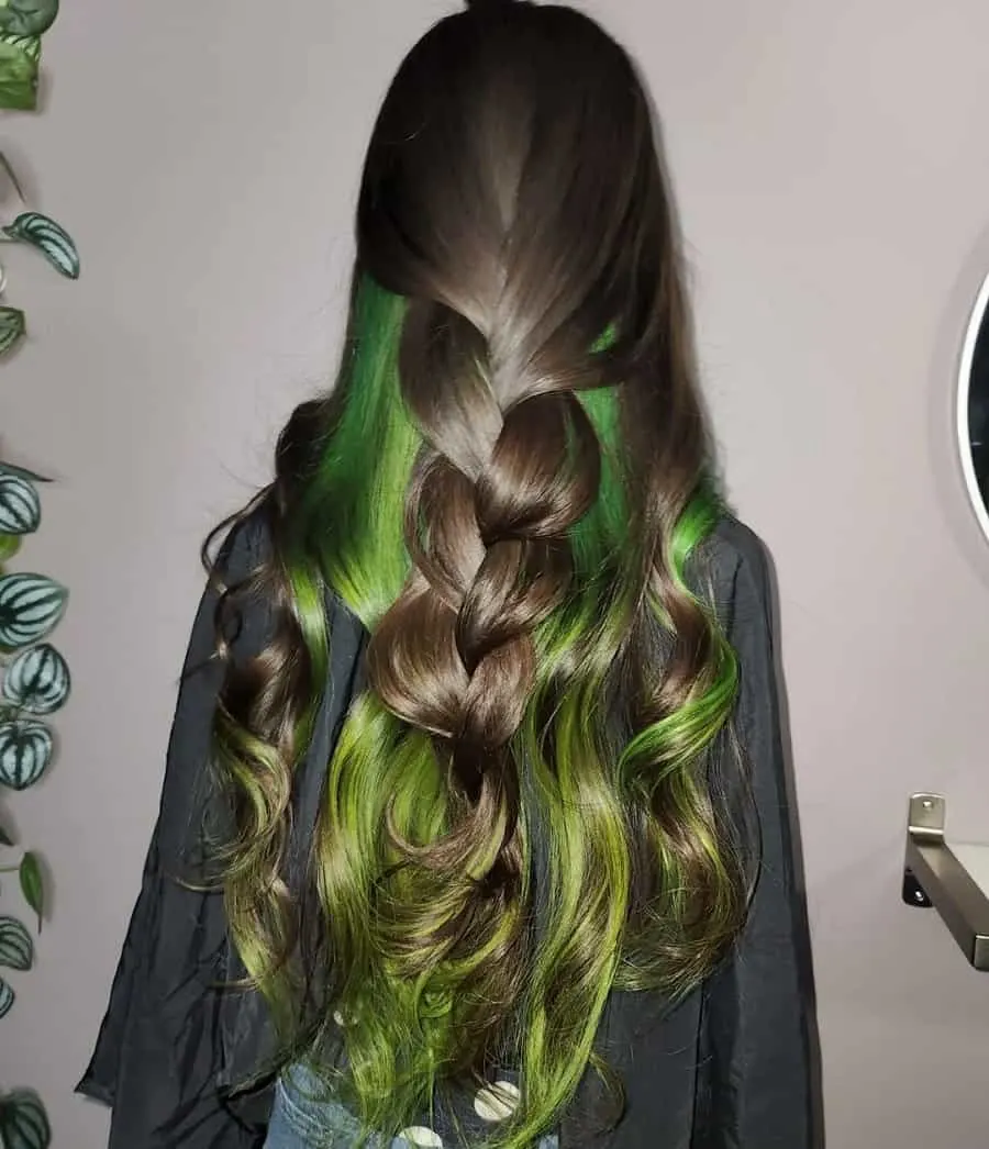 hidden green hair color
