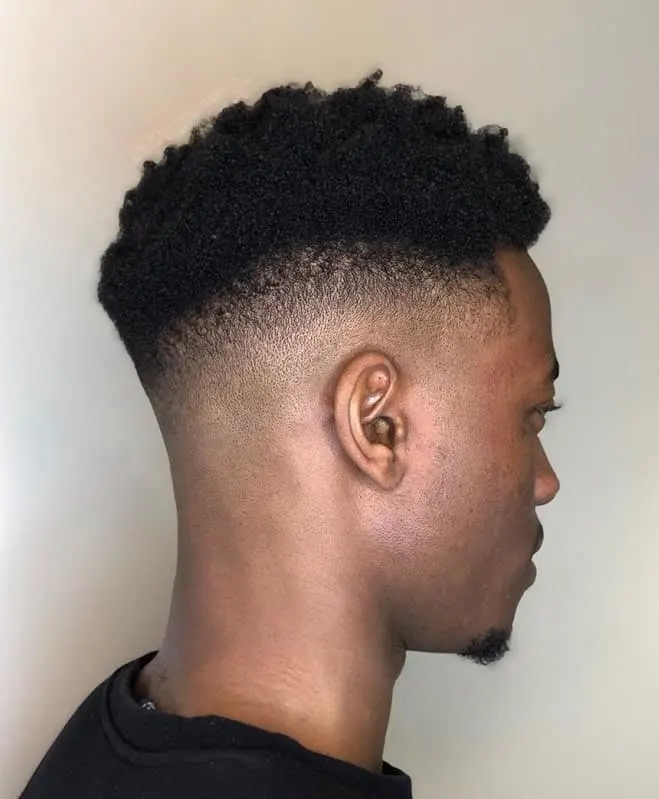 High Bald Fade with Short Afro Hair