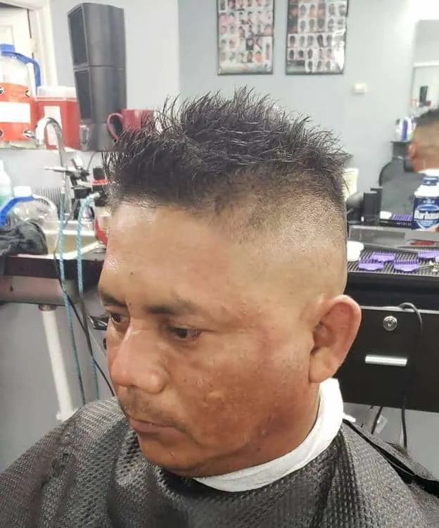 High Bald Fade With Textured Spiky Hair