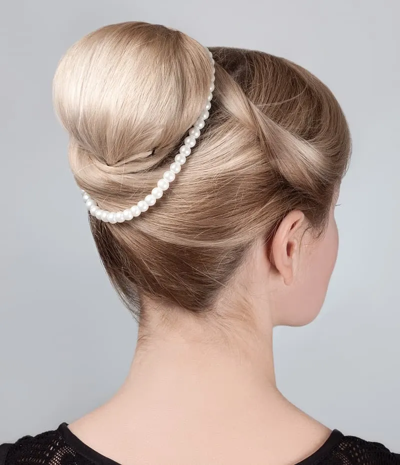 high chignon bun