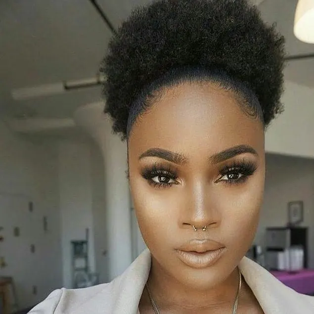 high afro ponytail for black women