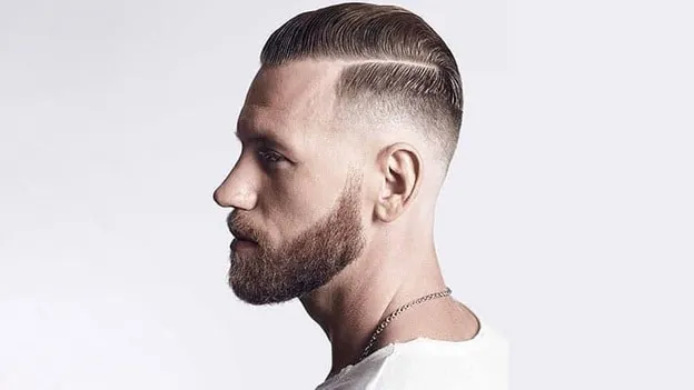 High Fade with A Side Part