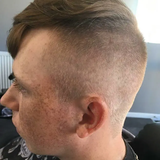Long Comb Over with High Skin Fade