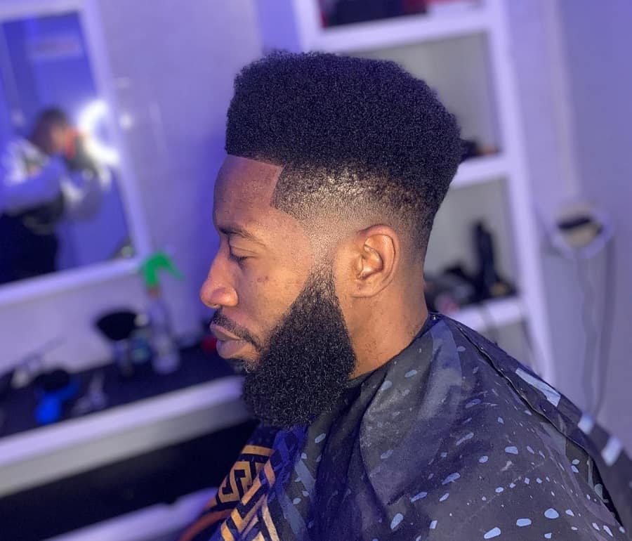 high top curls with taper fade